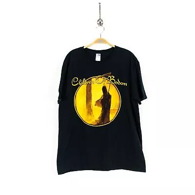 Buy Children Of Bodom Front Print Black Short Sleeve Shirt Mens L • 36.35£