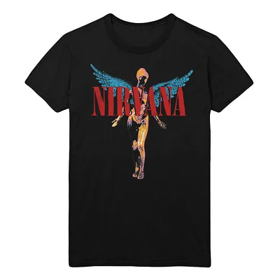 Buy Nirvana T-Shirt Angelic In Utero Band Official Black New • 14.95£
