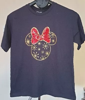 Buy Christmas Ladies T-shirt Cotton Size 10 Disney Mini Mouse • 10£
