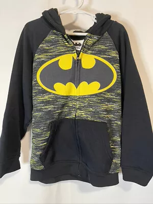 Buy Batman Trademark Kids Unisex Zip Front Knit Hoodie Sweatshirt Size Kids 7 • 5.51£