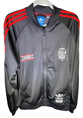 Buy Rare Adidas X Star Wars Darth Vader Death Star The Force Is Strong Track Top XXL • 89.99£