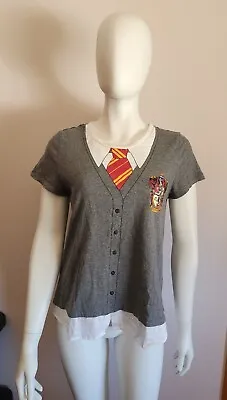 Buy Harry Potter Peter Alexander Ladies Gryffindor Uniform Sleep PJ Top Only Size S • 18.70£