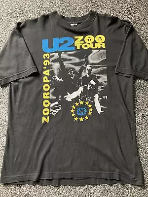 Buy U2 T-Shirt Vintage 1993 Zooropa Zoo TV Tour In Dublin & Cork Original T-shirt 42 • 69.95£