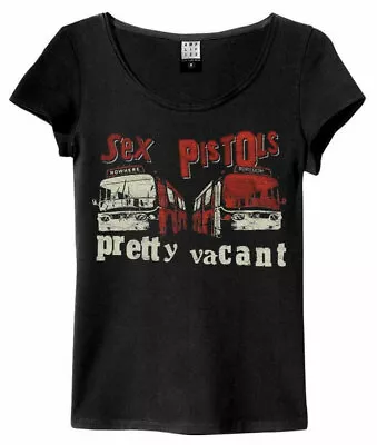 Buy Amplified Sex Pistols Pretty Vacant Ladies Black T Shirt Sex Pistols Fitted Tee • 19.95£