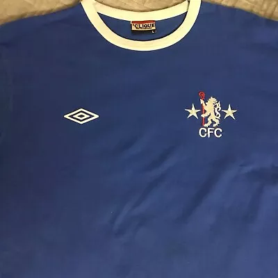 Buy CHELSEA FOOTBALL SHIRT CFC T-SHIRT 1970s-80s BADGE LARGE 40 Inch Chest • 19.95£