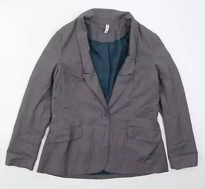 Buy Denim Co Womens Grey Polyester Jacket Suit Jacket Size 16 • 8.75£