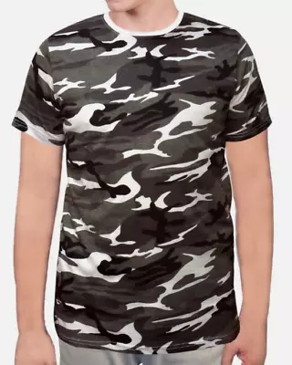 Buy PREMIUM Branded Mens Jungle Camouflage T Shirt Cotton Crew Neck Fishing BIG SIZE • 3.99£