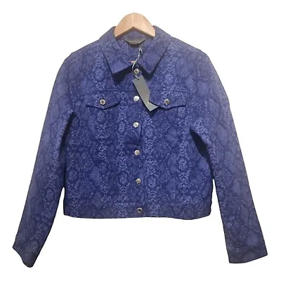 Buy Ruth Langsford Twill Denim Style Jacket Snake Blue UK Size 14 BRAND NEW W/ TAGS • 29.95£