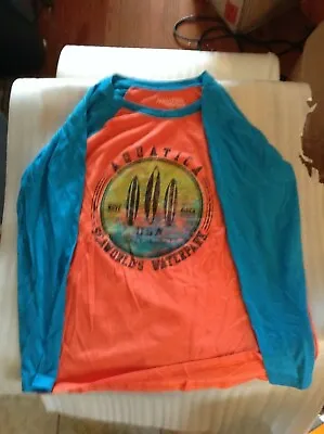 Buy SeaWorld Waterpark Long Sleeve Youth T-Shirt Aquatic Wave Rider M XL Medium  • 9.48£