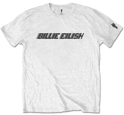 Buy Billie Eilish Black Racer Logo White T-Shirt OFFICIAL • 15.19£