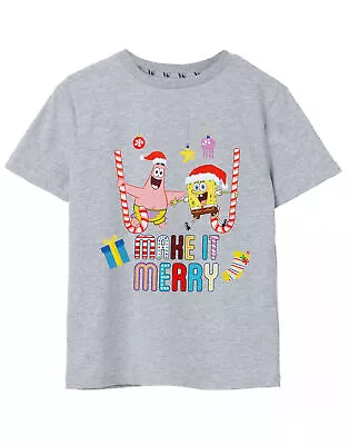 Buy SpongeBob SquarePants Grey Short Sleeved T-Shirt (Unisex Kids) • 10.99£