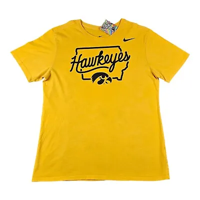 Buy NIKE Iowa Hawkeyes T-shirt American Varsity Football Import Mens Large - 19a • 20£
