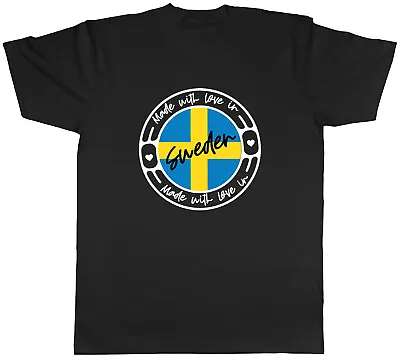 Buy Made With Love In Sweden Mens Unisex T-Shirt Tee • 8.99£