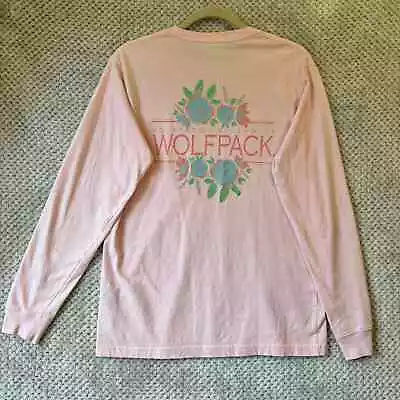 Buy Champion Crew Neck Long Sleeves T-Shirt Women M Pink NC State Wolfpack Cotton  • 26.97£