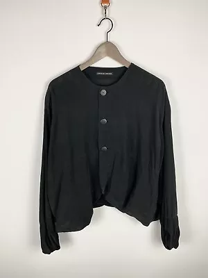 Buy Rare Christa De Carouge Avant Garde Button Oversized Silk Shirt Women's Sz M • 86.85£