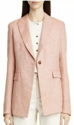 Buy LAFAYETTE 148 New York Atticus Blazer Sedona Size 10 Linen Jacket NWT $698 • 273.10£