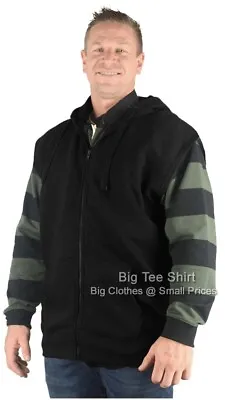 Buy Big Mens Kam Gene Sleeveless Zip Hoodie Sizes 2XL 3XL 4XL 5XL 6XL 7XL 8XL • 27.99£