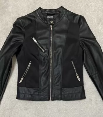 Buy BOMBOOGIE  Ladies Faux  Black Leather Jacket  New Size M • 33.49£