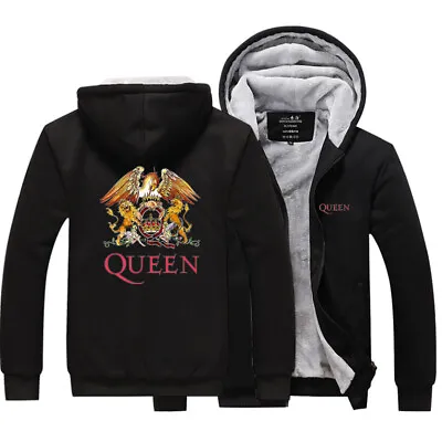 Buy Queen Freddie Mercury Hoodie Winter Fleece Coat Thicken Warm Jacket Sweatshirt • 57.59£