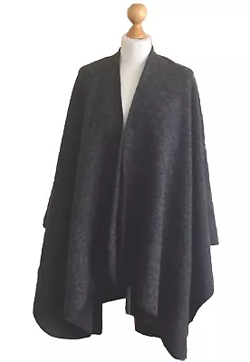 Buy Hope Fashion By Nayna Mcintosh Wool Cape Poncho Dark Grey Marl Free Size • 10.58£