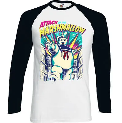 Buy Attack Of The Marshmallow Man Stay Puft Mens Funny Ghostbusters Inspired T-Shirt • 12.95£