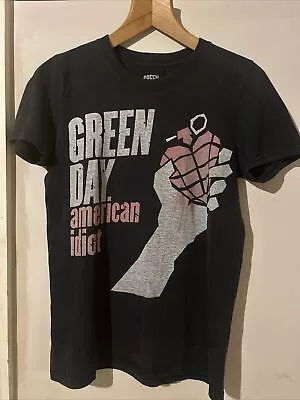 Buy Green Day T Shirt American Idiot Official Black Mens Size S Band T-shirt • 10£