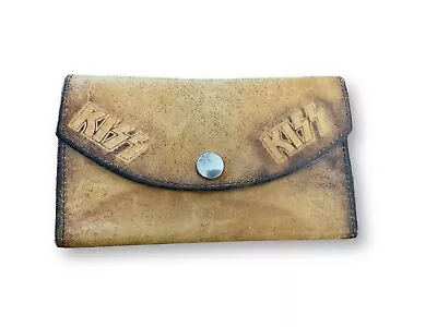 Buy VTG Tooled Leather Boho Wallet Pocketbook Fan Merch KISS Band 6.5”x4” • 14.25£