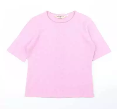 Buy EWM Womens Pink Acrylic Basic T-Shirt Size S Round Neck - Pearls • 8.25£