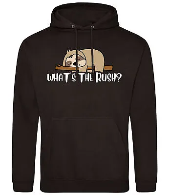 Buy Kids Whats The Rush Hoodie Funny Birthday Present Him Her Teenager Present Sloth • 21.95£