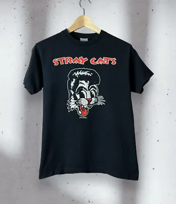 Buy Vintage STRAY CATS Band Mascot T-Shirt Size Small Brian Setzer Rockabilly 2007 • 23.65£