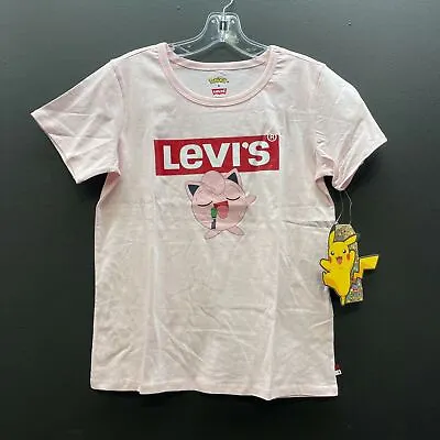 Buy Levis X Pokemon Jigglypuff Youth Girls 13-15 Years XL Pink Graphic Tee T-Shirt • 34.66£