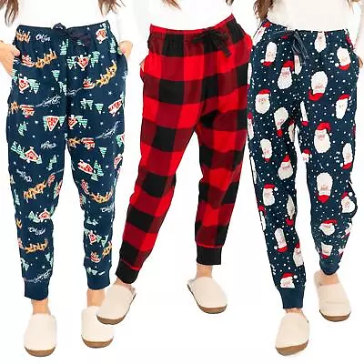 Buy Womens Christmas Pyjama Jogger Bottom Pant GAP Old Navy Festive Cotton Long PJ • 15.95£