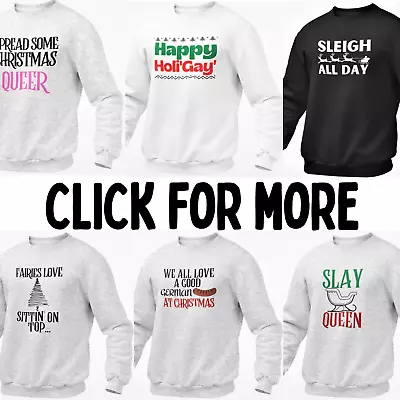 Buy LGBTQ Gay Theme Christmas Jumpers Festive Sweater Variations Funny Novelty Gift • 19.99£