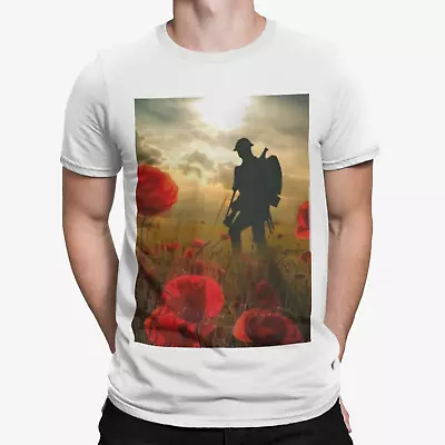 Buy Lest We Forget Poppys T-Shirt- War Remembrance Day UK Retro Film TV Top Poppy • 8.39£