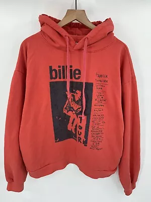 Buy Billie Eilish Hoodie Sweatshirt Happier Than Ever Tour 2022 USA Made Size Large • 40.25£