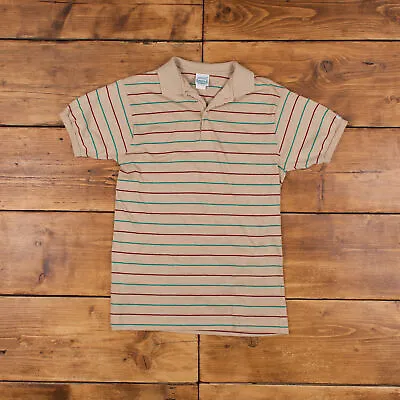 Buy Vintage Single Stitch T Shirt Blank Medium 80s Polo Brute Beige Tee • 16.19£