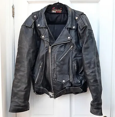 Buy Vintage 1970s Cowhide Leather Motorcycle Biker Jacket 'Skin' Size 42  Punk Rock  • 75£
