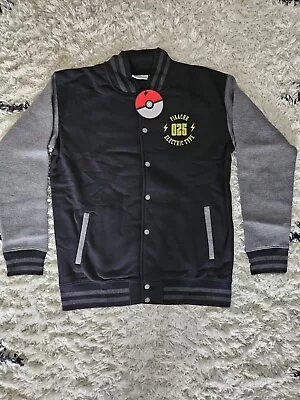Buy Men's Pokémon Pikachu College Style Bomber Jacket Size M BNWT • 34.99£