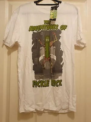 Buy Brand New Rick And Morty Pickle Rick White T-shirt Size M • 7.50£