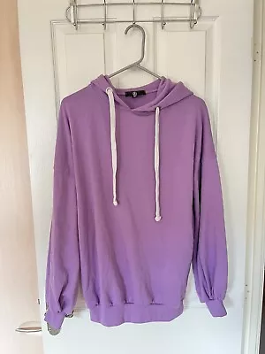 Buy Missguided Purple Oversize Jumper Size 6 Balloon Sleeve Hoodie Drawstring • 5.50£