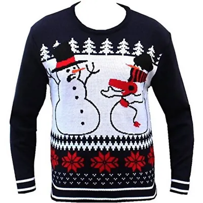 Buy New Knitted Mens Ladies Womens Funny Christmas Rude Jumper Sweater Santa Retro • 18.99£