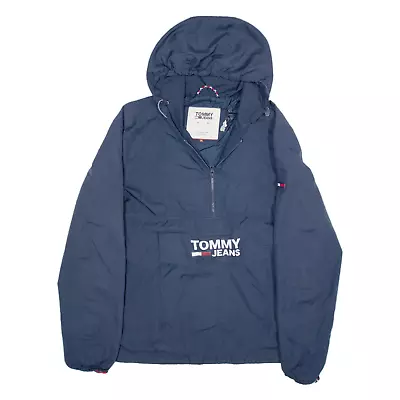 Buy TOMMY HILFIGER Mens Pullover Jacket Blue Hooded M • 18£