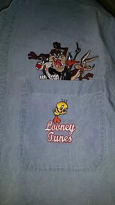 Buy Warner Bros. Looney Tunes Mens Denim Shirt Size XS Used Vgc • 15£