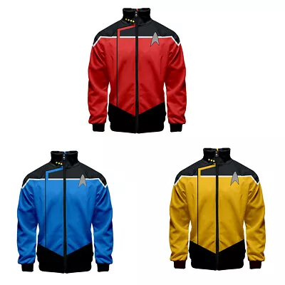 Buy For Lower Decks Captain Freeman Red Jacket Starfleet Gold Blue Coats Costumes • 16.20£