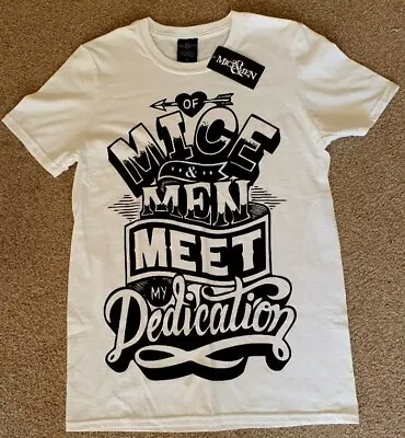 Buy Mens/Womens 'Of Mice & Men' White T Shirt BNWT - Small • 3.50£