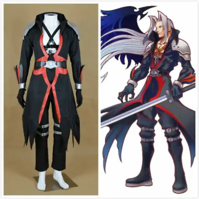 Buy Anime Kingdom Hearts Cosplay Cosume Sephiroth Cosplay Costume Custom Made • 88.80£