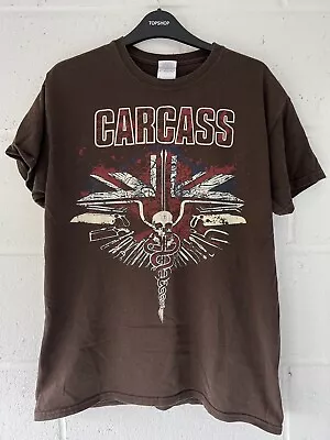 Buy Carcass Official 2014 European Tour Brown T-shirt Size M • 29£