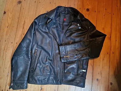 Buy Richmond Jr American Custom Skull Black Real Leather Biker Jacket Age 9  To 10 • 20£