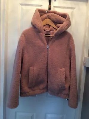 Buy Ladies. Pink. Teddy Fur. M&S Collection. Hooded Jacket 16 • 11£