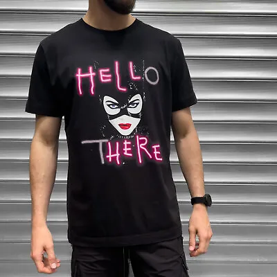 Buy Mens Selina Kyle Catwoman Hell Here T Shirt Sign Batman Returns Joker DC Comics • 21.99£
